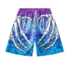 Men's Skeleton Hand Print Quick-Dry Summer Sports Shorts 2