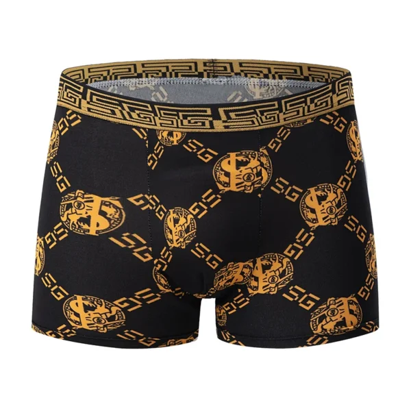 5 /10 Pack Men's Black Gold Printed Boxer Underwear Comfortable And Versatile Plus Size Sexy Young Men's Leisure Sports Beach sh 4
