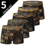 5 /10 Pack Men's Black Gold Printed Boxer Underwear Comfortable And Versatile Plus Size Sexy Young Men's Leisure Sports Beach sh 2