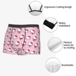 Hello Kitty Pattern Cartoon Boxer Shorts Panties Printed Underwear Quilt Underpants Men Sanrio Comfortable Boxers Briefs 6