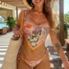 Printed Crop Top Bikini 2025 Women Bikinis Brazilian Swimwear Female Swimsuit Two-pieces Bikini Set 3