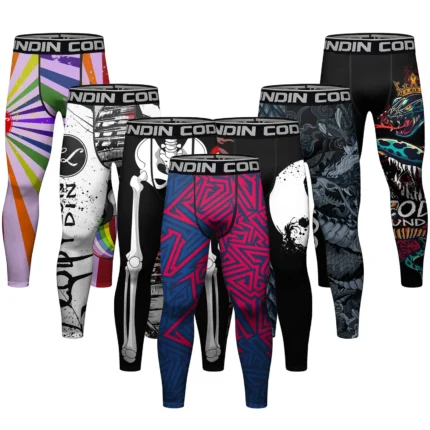 Cody Lundin Jiu Jitsu Compression Leggings - Men's Stappling Tights for BJJ, No Gi, Gym & Fitness