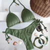 2023 New Sexy Triangle Bathing Suit for Women Brazilian Bikinis Halter Swimwear Push Up Swimsuit Beach Bikini Set