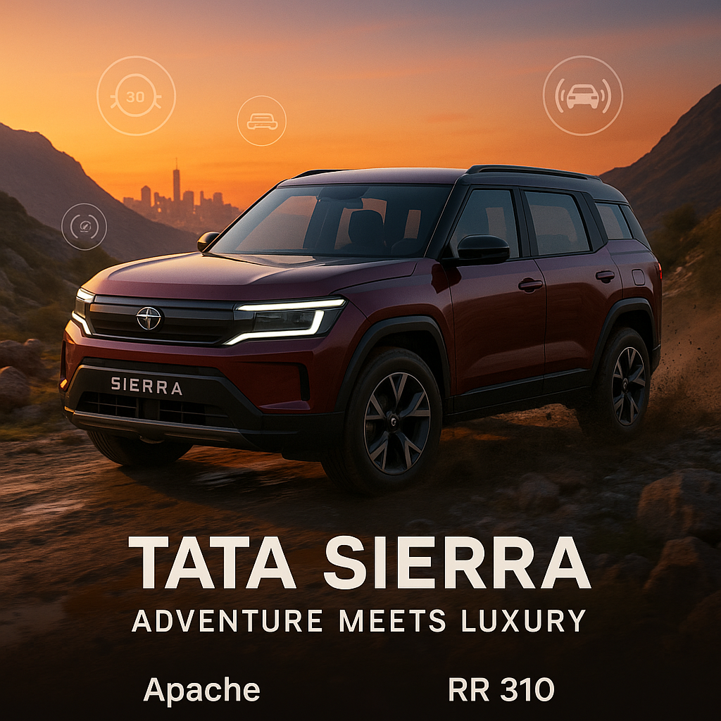 The Icon Returns: Tata Sierra Set to Redefine Indian Roads Once Again ₹15 lakh to ₹20 lakh (ex-showroom)